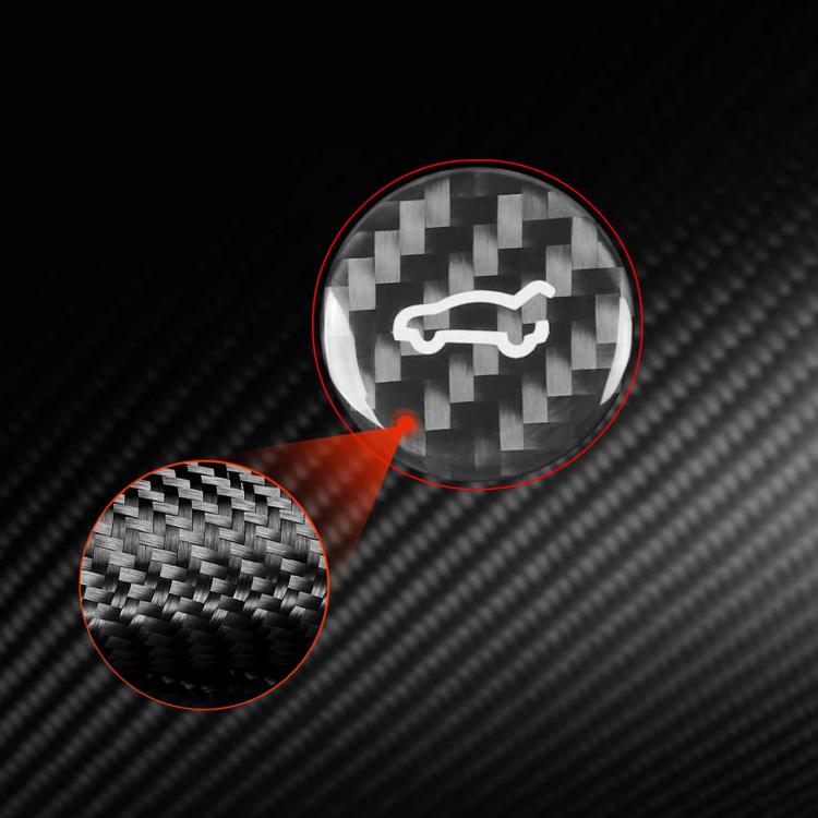 For Tesla Model 3 2023+ / Y New Edition 2025+ Carbon Fiber Car Trunk Button Decorative Sticker, Left and Right Drive(Silver) - Car Interior Mouldings by buy2fix | Online Shopping UK | buy2fix