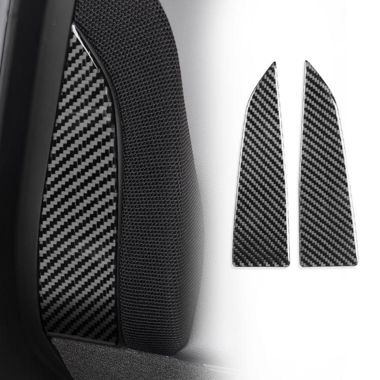 For Tesla Model 3 2023- 2pcs/Set Carbon Fiber Car Interior Door A-Pillar Decorative Sticker, Left and Right Drive(Black) - Car Interior Mouldings by buy2fix | Online Shopping UK | buy2fix