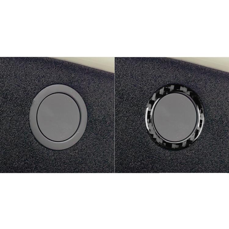 For Tesla Model 3 2023- Carbon Fiber Car Trunk Button Frame Decorative Sticker, Left and Right Drive(Black) - Car Interior Mouldings by buy2fix | Online Shopping UK | buy2fix