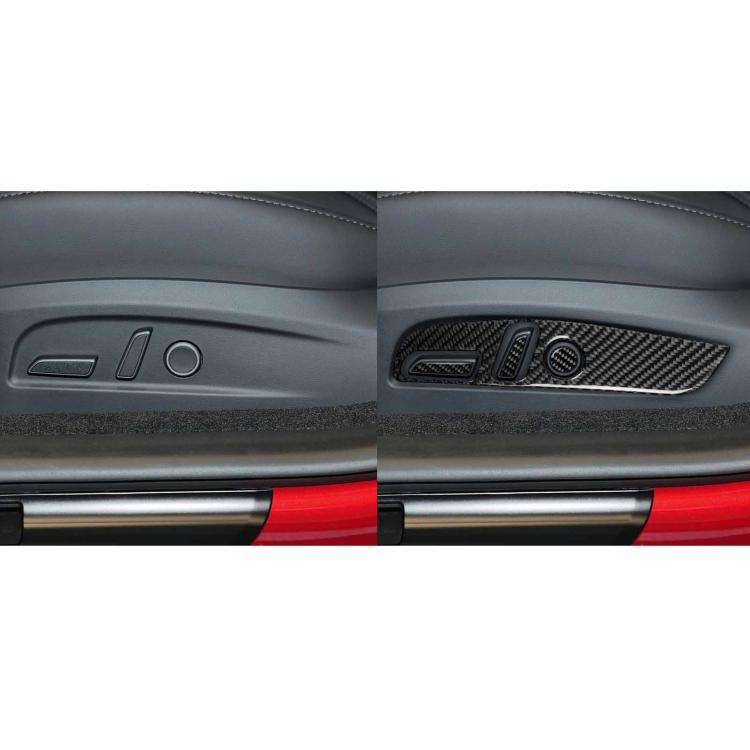 For Tesla Model 3 2023- 7pcs/Set Carbon Fiber Car Seat Adjustment Panel Decorative Sticker, Left Drive(Black) - Car Interior Mouldings by buy2fix | Online Shopping UK | buy2fix