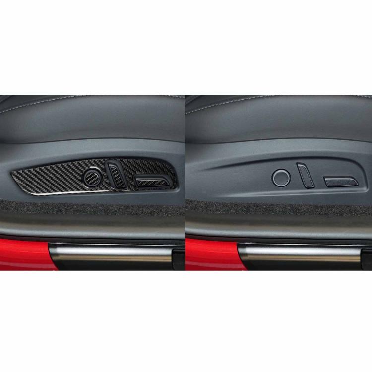 For Tesla Model 3 2023- 7pcs/Set Carbon Fiber Car Seat Adjustment Panel Decorative Sticker, Right Drive(Black) - Car Interior Mouldings by buy2fix | Online Shopping UK | buy2fix