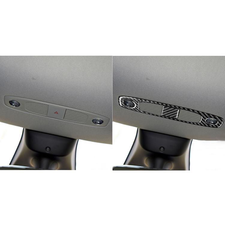 For Tesla Model 3 2019-2022 / Y 2019-2024 2pcs/Set Carbon Fiber Car Reading Light Panel Decorative Sticker, Left and Right Drive(Black) - Car Interior Mouldings by buy2fix | Online Shopping UK | buy2fix