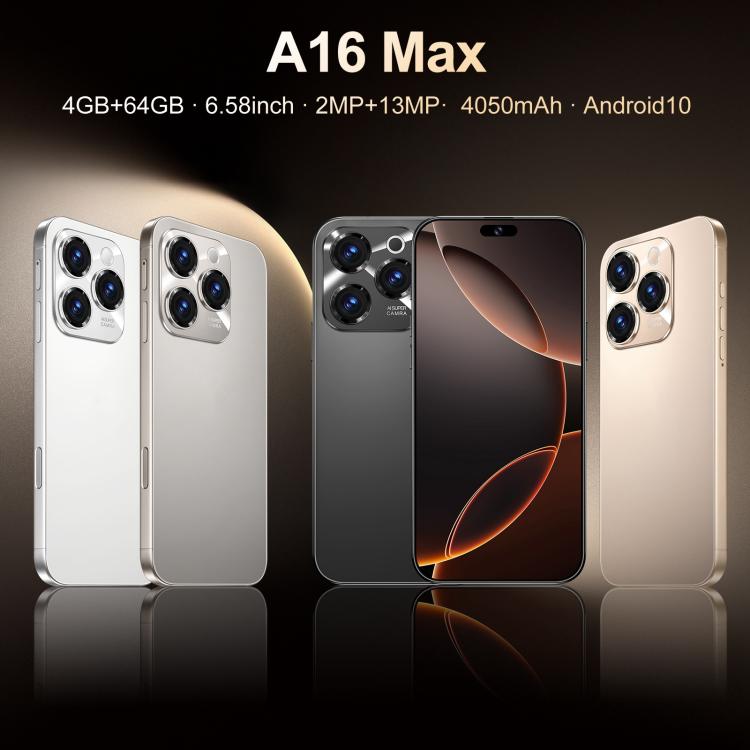 A16 Max / PDA89, 4GB+64GB, 6.58 inch Android 10 MTK6739 Quad Core, Network: 4G, Dual SIM, Plug:EU Plug(Black) - by buy2fix | Online Shopping UK | buy2fix