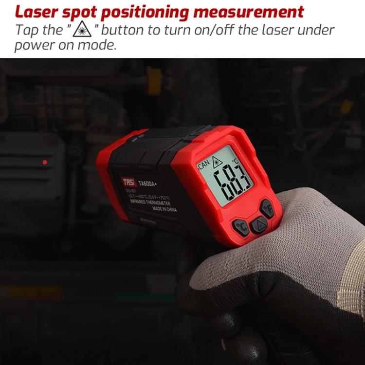 TRSI TA600B+ Infrared Thermometer Measuring Range -32 to 550 Degrees Celsius - Thermostat & Thermometer by TASI | Online Shopping UK | buy2fix