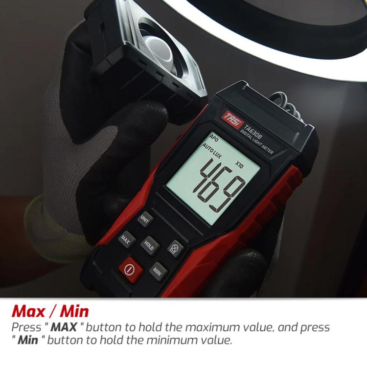 TRSI TA630B Separable Digital Lux Meter Light Brightness Measuring - Light & Sound Meter by TASI | Online Shopping UK | buy2fix