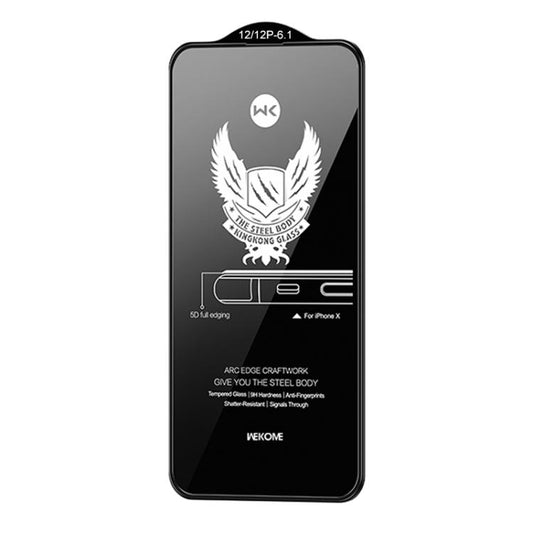 For iPhone 12 / 12 Pro WK WTP-012 KinKong 0.25mm 9H 4D Curved Privacy Tempered Glass Film - iPhone 12 / 12 Pro Tempered Glass by WK | Online Shopping UK | buy2fix
