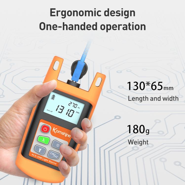 Komshine KLS-25m Dual Wavelength Handheld Fiber Optic Line Tester - Fiber Optic Test Pen by Komshine | Online Shopping UK | buy2fix