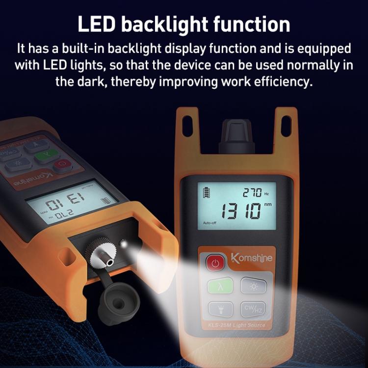 Komshine KLS-25m Dual Wavelength Handheld Fiber Optic Line Tester - Fiber Optic Test Pen by Komshine | Online Shopping UK | buy2fix