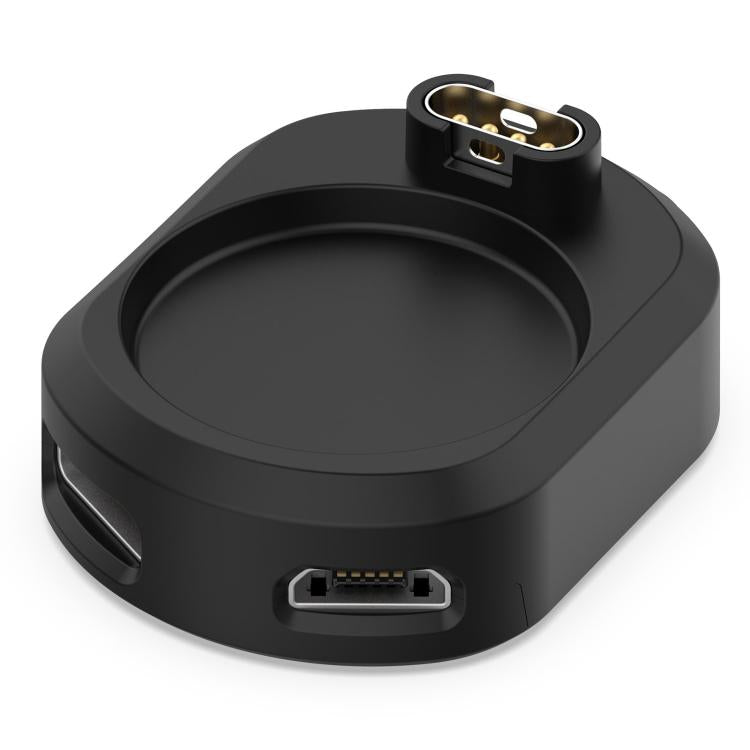 For Garmin Venu 3 / 3S / Fenix 7 / 7X xDfind Type-C and Micro USB Interface Smart Watch Charging Adapter(Black) - Charger by xDfind | Online Shopping UK | buy2fix
