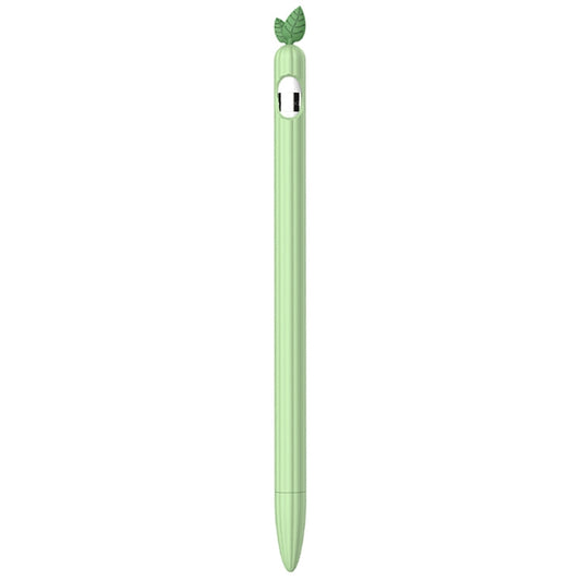 For Apple Pencil 1 Contrasting Color Mint Leaf Silicone Non-slip Protective Cover(Green) by buy2fix