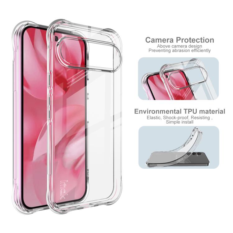 For Google Pixel 10 Pro XL imak Shockproof Airbag TPU Phone Case(Transparent) - Google Cases by imak | Online Shopping UK | buy2fix
