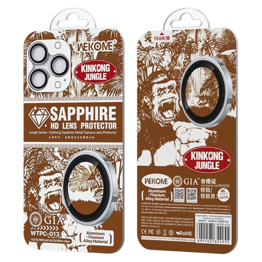 For iPhone 16 Pro / 16 Pro Max WK WTPC-013 Jungle Series Kinkong Sapphire Metal Camera Lens Protector Film(Natural Color) - iPhone 16 Pro Max Tempered Glass by WK | Online Shopping UK | buy2fix