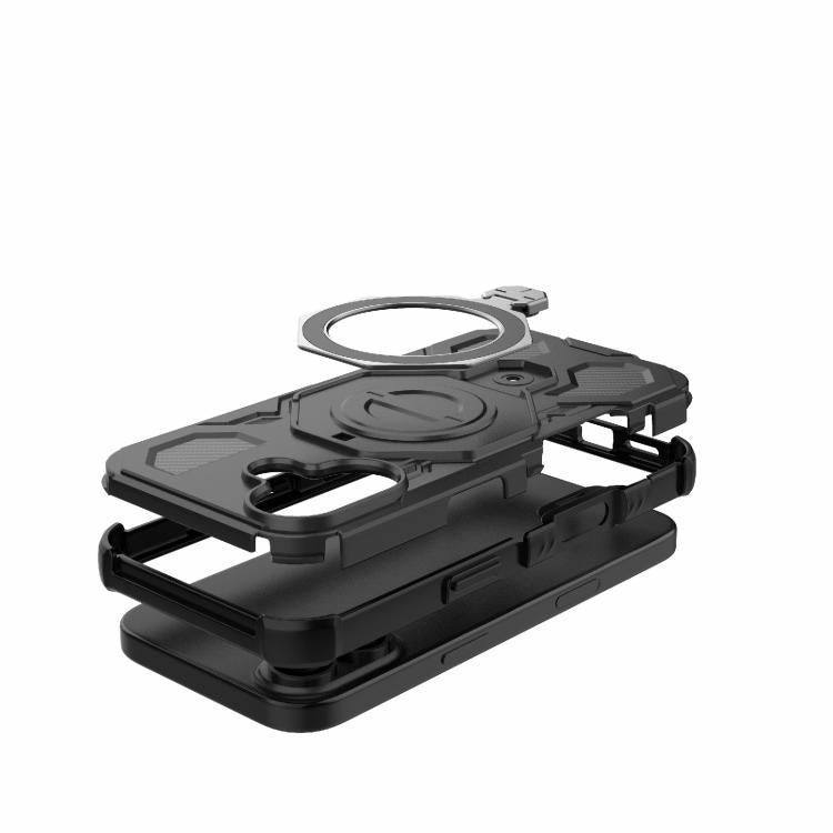 For iPhone 17 J-20 Solid Color MagSafe Magnetic TPU+PC Phone Case(Black) - iPhone 17 Cases by buy2fix | Online Shopping UK | buy2fix