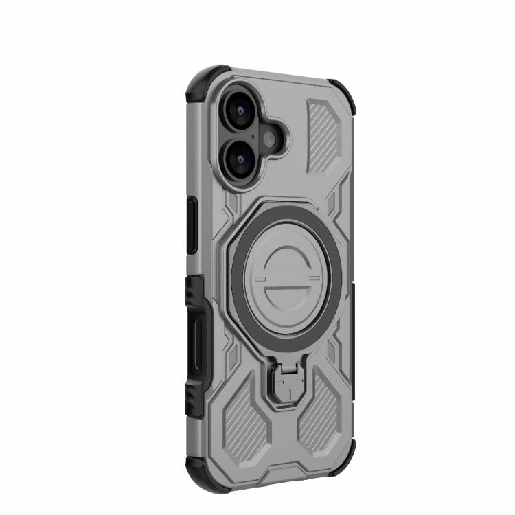 For iPhone 17 J-20 Solid Color MagSafe Magnetic TPU+PC Phone Case(Grey) - iPhone 17 Cases by buy2fix | Online Shopping UK | buy2fix