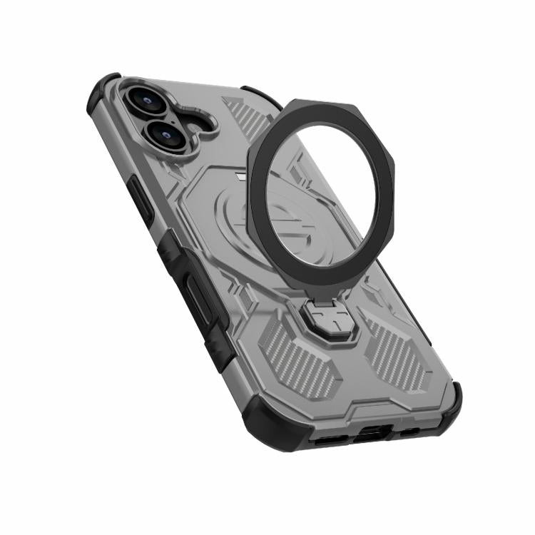 For iPhone 17 J-20 Solid Color MagSafe Magnetic TPU+PC Phone Case(Grey) - iPhone 17 Cases by buy2fix | Online Shopping UK | buy2fix