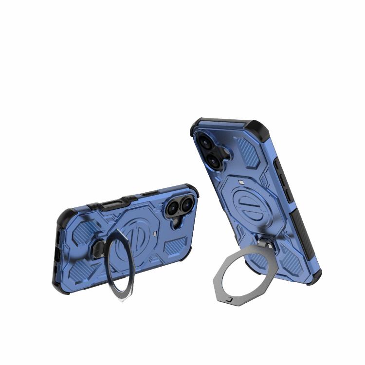 For iPhone 17 J-20 Solid Color MagSafe Magnetic TPU+PC Phone Case(Blue) - iPhone 17 Cases by buy2fix | Online Shopping UK | buy2fix