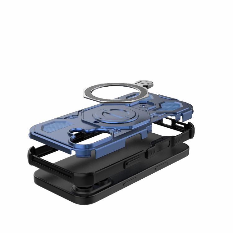 For iPhone 17 J-20 Solid Color MagSafe Magnetic TPU+PC Phone Case(Blue) - iPhone 17 Cases by buy2fix | Online Shopping UK | buy2fix