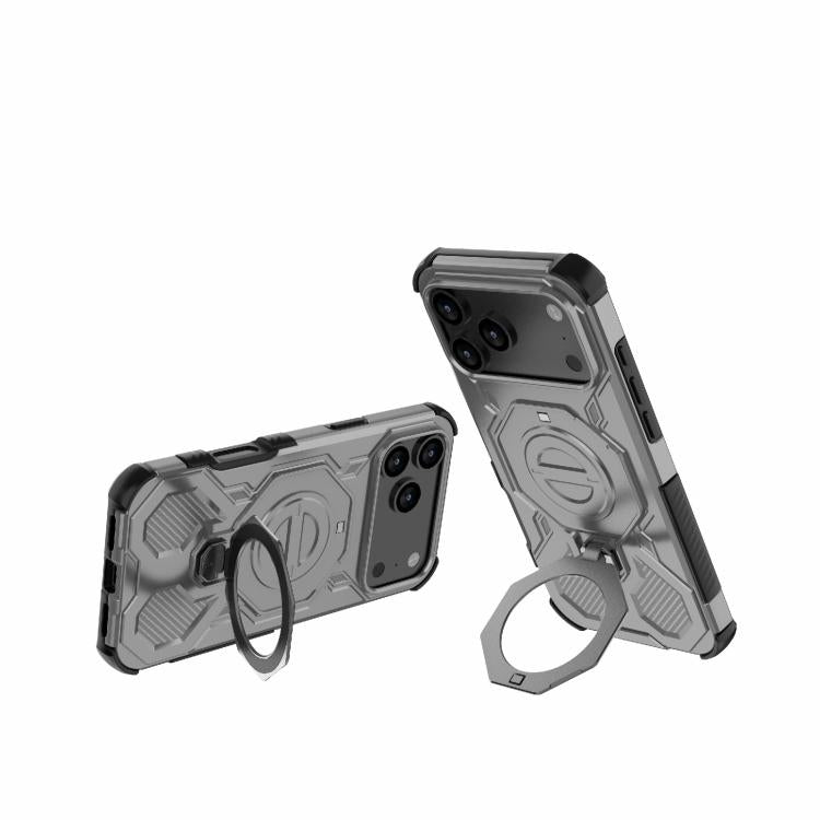 For iPhone 17 Pro Max J-20 Solid Color MagSafe Magnetic TPU+PC Phone Case(Grey) - iPhone 17 Pro Max Cases by buy2fix | Online Shopping UK | buy2fix