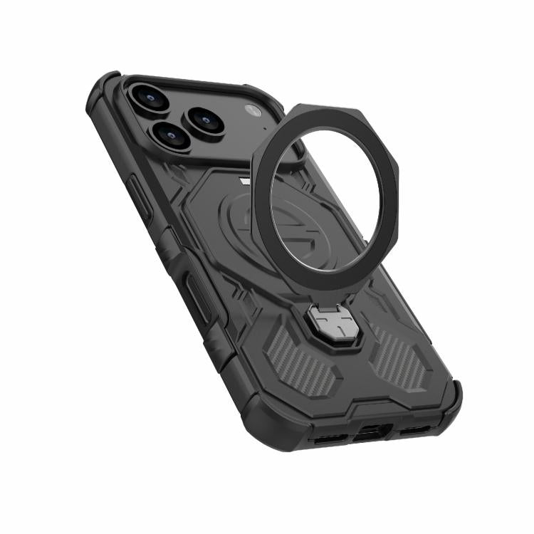 For iPhone 17 Pro J-20 Solid Color MagSafe Magnetic TPU+PC Phone Case(Black) - iPhone 17 Pro Cases by buy2fix | Online Shopping UK | buy2fix