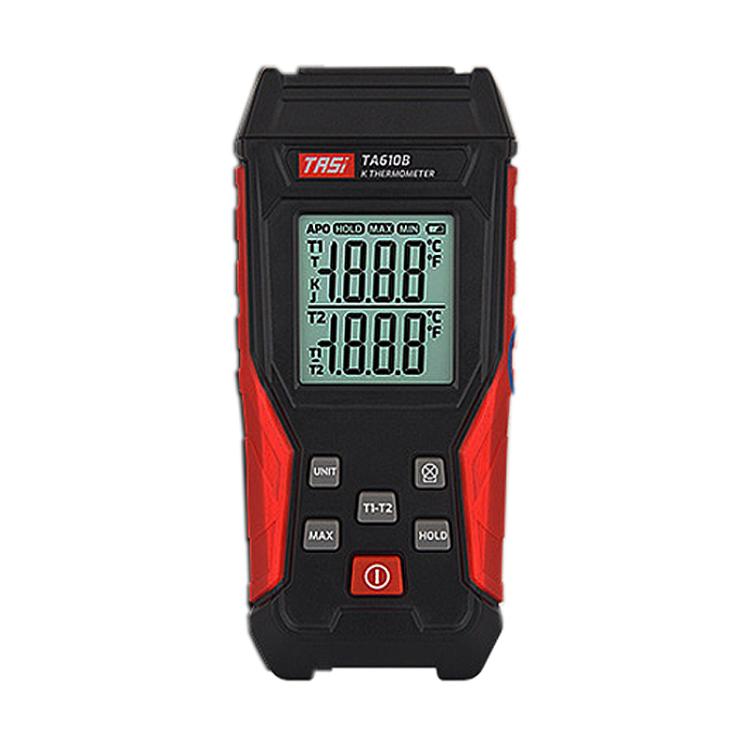 TRSI TA610B Industrial Handheld K-Type Thermocouple Thermometer, Dual Channel - Thermostat & Thermometer by TASI | Online Shopping UK | buy2fix