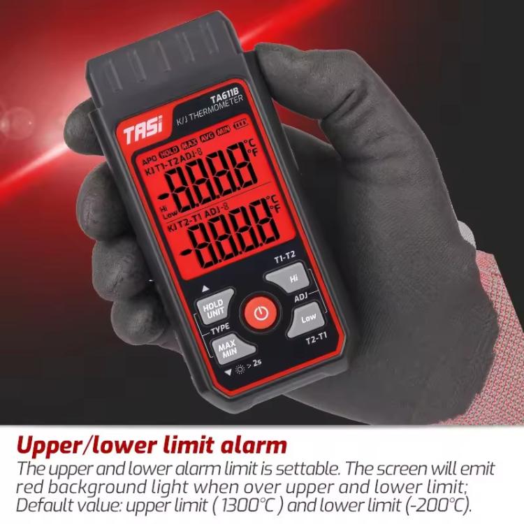 TRSI TA610B Industrial Handheld K-Type Thermocouple Thermometer, Dual Channel - Thermostat & Thermometer by TASI | Online Shopping UK | buy2fix