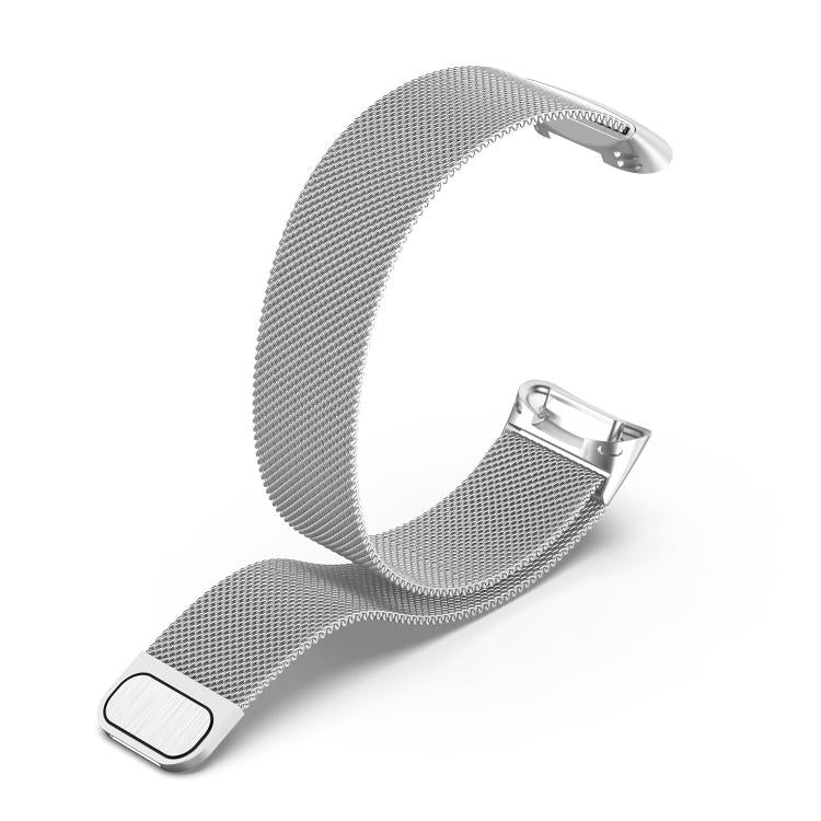 For Fitbit Charge 6 / 5 xDfind Milanese Magnetic Metal Watch Band, Size:S(Silver) - Watch Bands by xDfind | Online Shopping UK | buy2fix