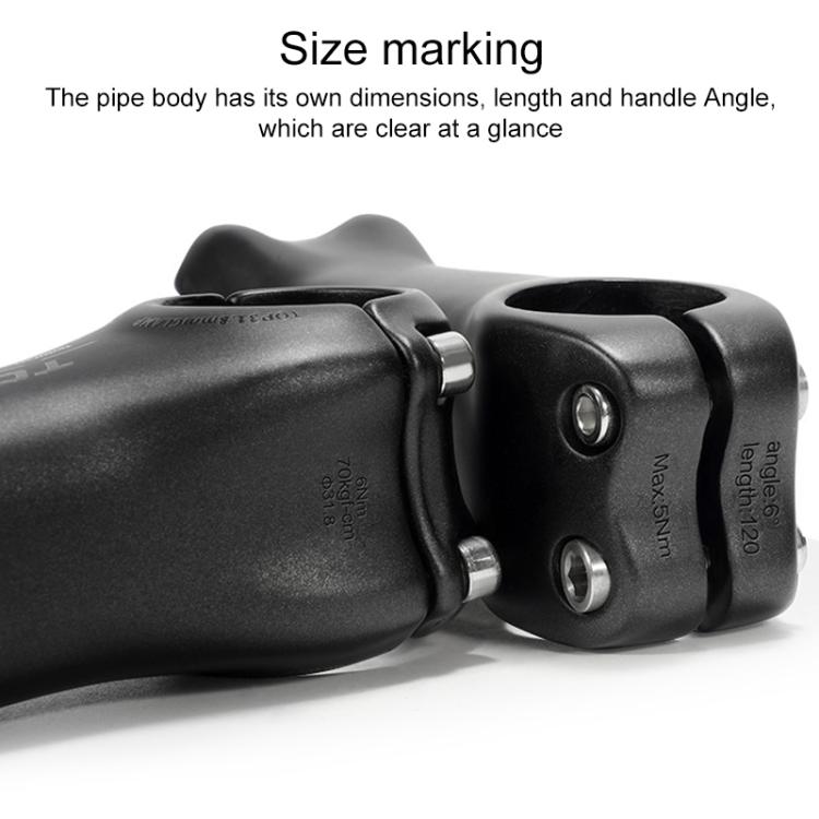 TOSEEK K04 Full Carbon Fiber Brazing Road Mountain Bike Handlebar Riser Faucet, Size:17 Degree, 90mm(Black Grey Silver) - Bicycle Grips by TOSEEK | Online Shopping UK | buy2fix