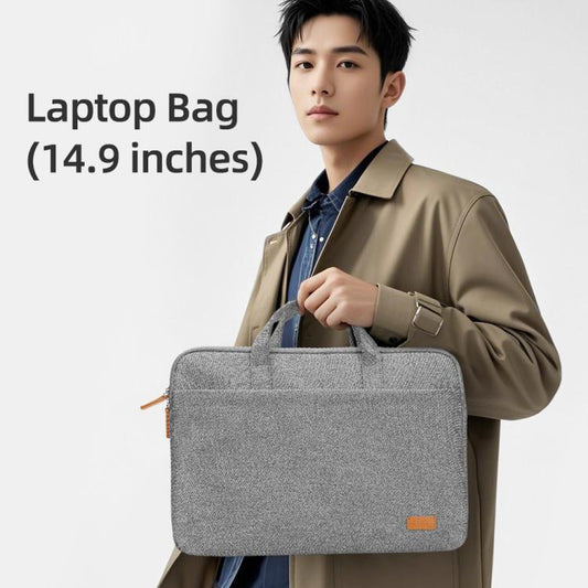 ROCK 14.9 inch Laptop Bag Handle Bag(Grey) - 15 inch by ROCK | Online Shopping UK | buy2fix