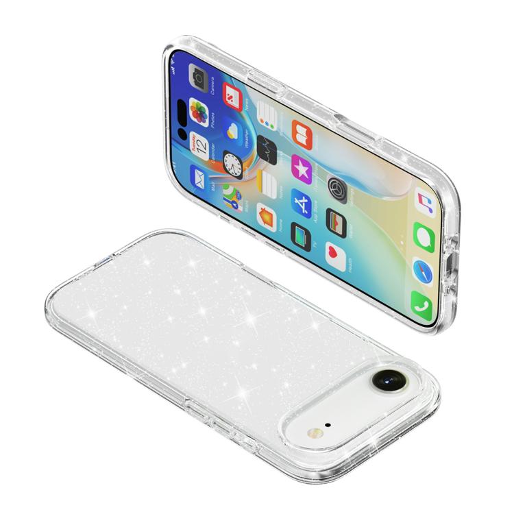 For iPhone Air Shockproof Terminator Glitter Powder Phone Case(White) - iPhone Air Cases by buy2fix | Online Shopping UK | buy2fix