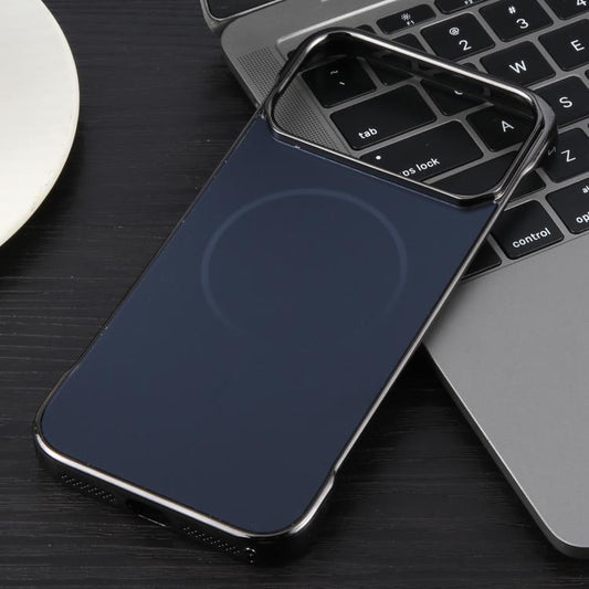 For iPhone 17 Pro Max Electroplating Frameless Frosted Anti-Glare PC MagSafe Phone Case(Black) - iPhone 17 Pro Max Cases by buy2fix | Online Shopping UK | buy2fix