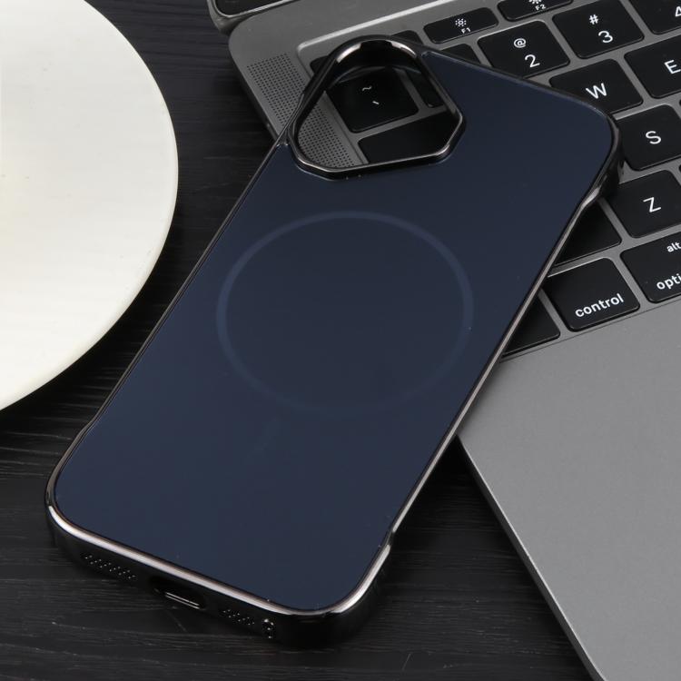 For iPhone 17 Electroplating Frameless Frosted Anti-Glare PC MagSafe Phone Case(Black) - iPhone 17 Cases by buy2fix | Online Shopping UK | buy2fix