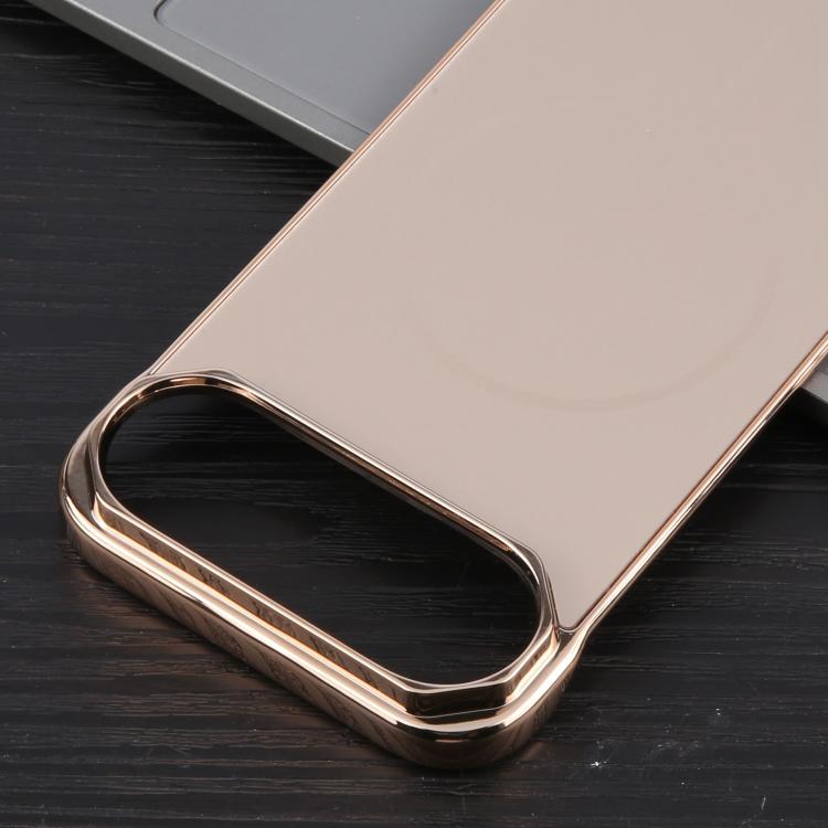 For iPhone Air Electroplating Frameless Frosted Anti-Glare PC MagSafe Phone Case(Desert Gold) - iPhone Air Cases by buy2fix | Online Shopping UK | buy2fix