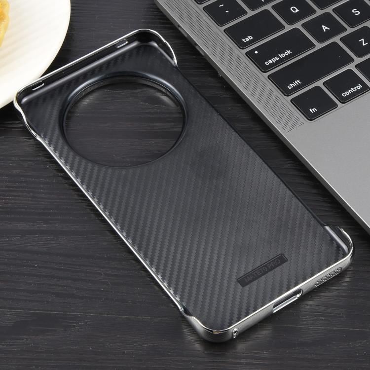 For Huawei Mate 60 Pro Electroplating Frameless Frosted Anti-Glare PC MagSafe Phone Case(Silver White) - Huawei Cases by buy2fix | Online Shopping UK | buy2fix