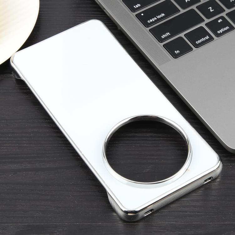 For Huawei Mate 70 Electroplating Frameless Frosted Anti-Glare PC MagSafe Phone Case(Silver White) - Huawei Cases by buy2fix | Online Shopping UK | buy2fix