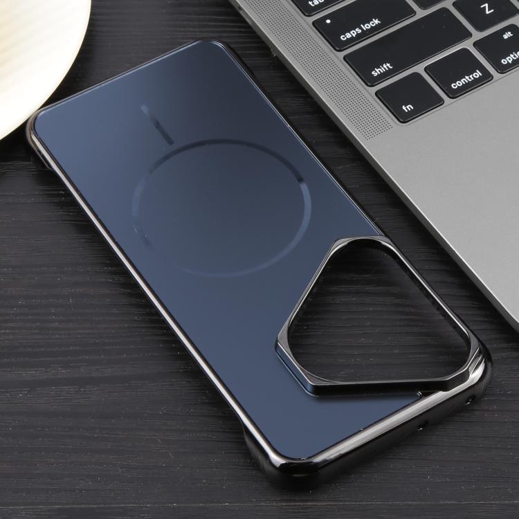 For Huawei Pura 70 Electroplating Frameless Frosted Anti-Glare PC MagSafe Phone Case(Black) - Huawei Cases by buy2fix | Online Shopping UK | buy2fix