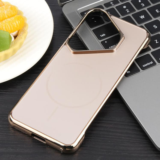 For Huawei Pura 70 Pro / 70 Pro+ Electroplating Frameless Frosted Anti-Glare PC MagSafe Phone Case(Desert Gold) - Huawei Cases by buy2fix | Online Shopping UK | buy2fix