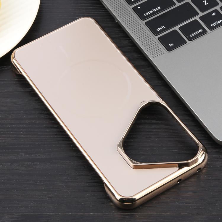 For Huawei Pura 70 Pro / 70 Pro+ Electroplating Frameless Frosted Anti-Glare PC MagSafe Phone Case(Desert Gold) - Huawei Cases by buy2fix | Online Shopping UK | buy2fix