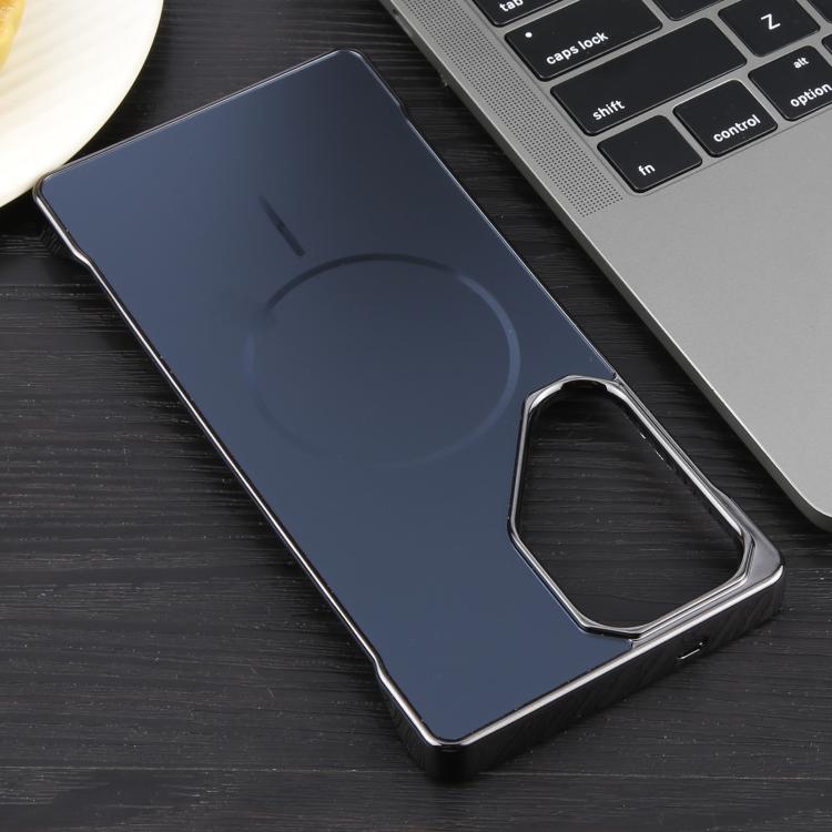 For Samsung Galaxy S23 Ultra 5G Electroplating Frameless Frosted Anti-Glare PC MagSafe Phone Case(Black) - Galaxy S23 Ultra 5G Cases by buy2fix | Online Shopping UK | buy2fix