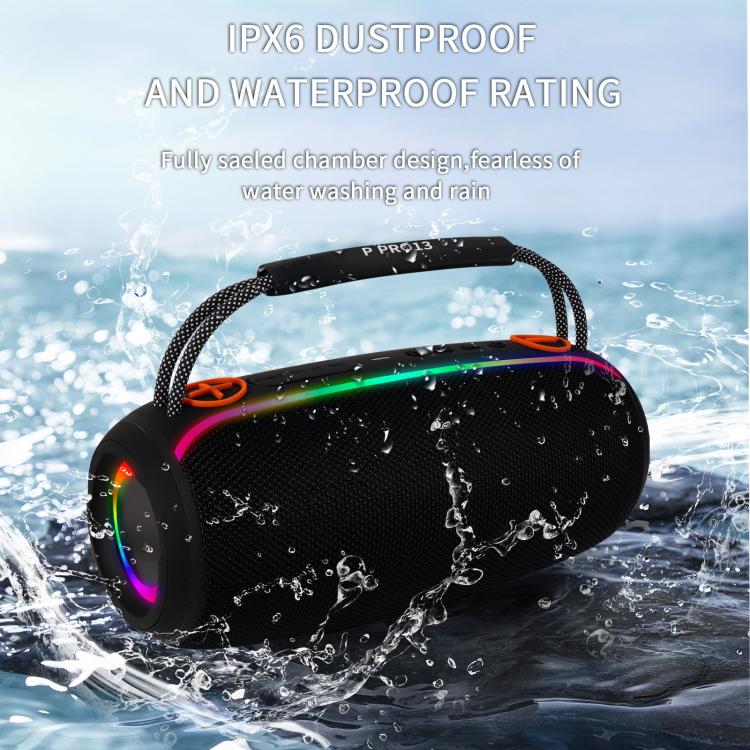 PRO13 20W Portable Outdoor IPX5 Stereo Soundbar Subwoofer RGB Wireless Speakers(Black) - Waterproof Speaker by buy2fix | Online Shopping UK | buy2fix