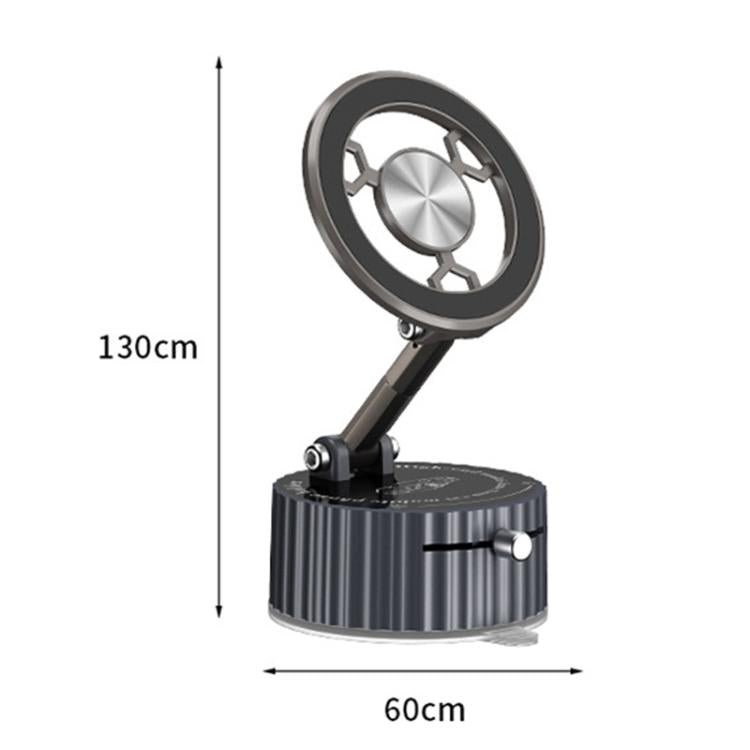 BDK101 Vacuum Adsorption Magnetic Folding Car Phone Holder(Silver) - Universal Car Holders by buy2fix | Online Shopping UK | buy2fix