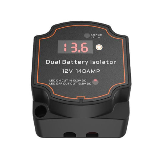 IP68 12V 140A Car Smart Dual Battery Isolation Controller with Digital Display Voltmeter, Type:8m Set - Relays by buy2fix | Online Shopping UK | buy2fix