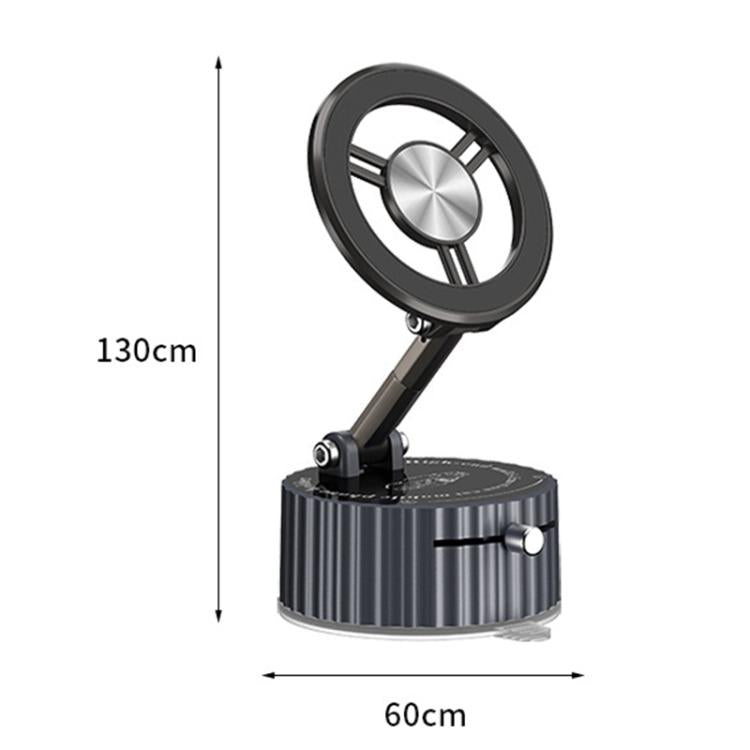 BDK102 Vacuum Adsorption Magnetic Folding Car Phone Holder(Gun Metal) - Universal Car Holders by buy2fix | Online Shopping UK | buy2fix