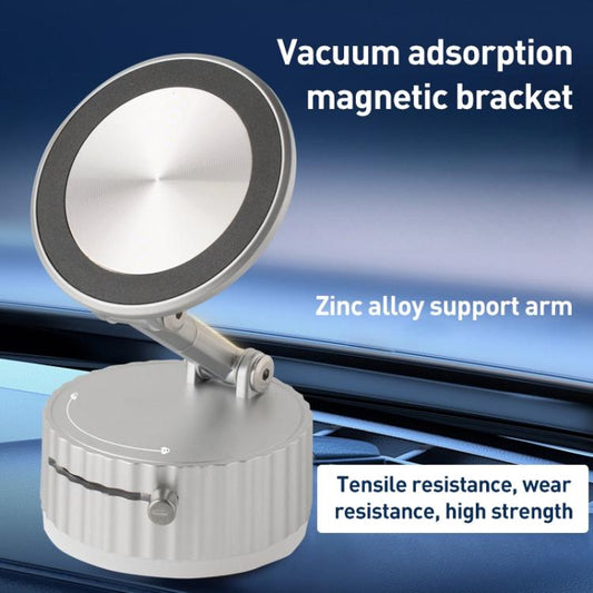 BDK103 Vacuum Adsorption Magnetic Folding Car Phone Holder(Gun Metal) - Universal Car Holders by buy2fix | Online Shopping UK | buy2fix