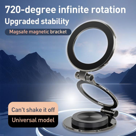 G222 Three-axis Folding MagSafe Magnetic Car Phone Holder(Gun Metal) - Universal Car Holders by buy2fix | Online Shopping UK | buy2fix