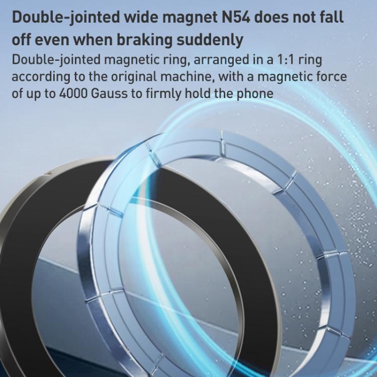 G222 Three-axis Folding MagSafe Magnetic Car Phone Holder(Gun Metal) - Universal Car Holders by buy2fix | Online Shopping UK | buy2fix