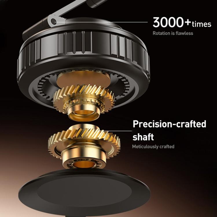 G712 Three-axis Folding Vacuum Adsorption Magnetic Car Phone Holder(Black) - Universal Car Holders by buy2fix | Online Shopping UK | buy2fix