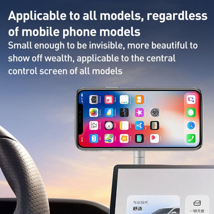 XZK103 Folding Vacuum Adsorption Magnetic Car Phone Holder(Gun Metal) - Universal Car Holders by buy2fix | Online Shopping UK | buy2fix