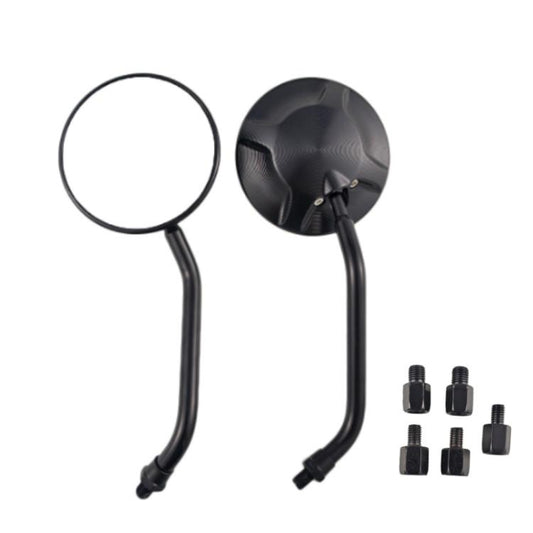 For Yamaha YZF 600 / YZF R6 2pcs/Set Motorcycle Modified Round Reflector Rearview Mirror(Black) - Side Mirrors by buy2fix | Online Shopping UK | buy2fix