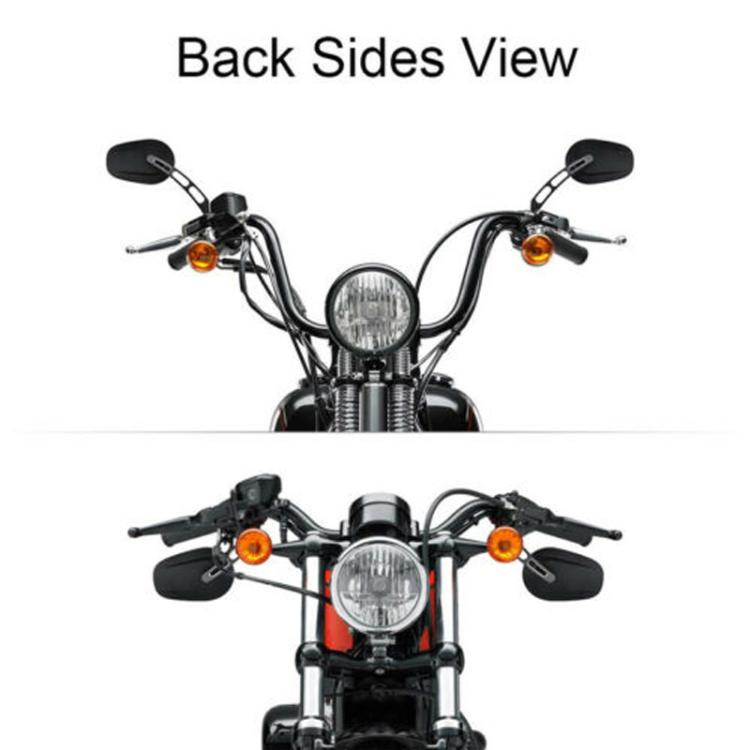 For Harley Davidson 2pcs/Set Motorcycle Modified Classic Retro Rearview Mirror Reversing Mirror(Silver Plating) - Side Mirrors by buy2fix | Online Shopping UK | buy2fix
