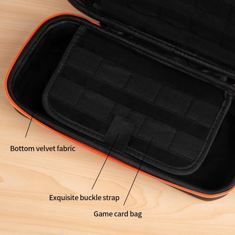 For Nintendo Switch 2 Mecha Double Layer Shockproof Portable Storage Bag(Black Orange) - Bags by buy2fix | Online Shopping UK | buy2fix